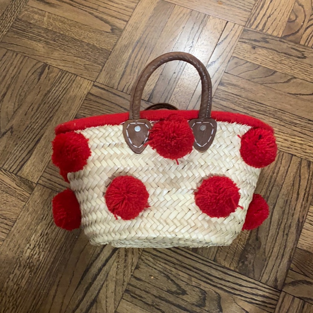 Soeur du Maroc Red Raffia tote